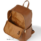 OiOi - Multitasker Nappy Backpack (Brown Vegan Leather) OiOi