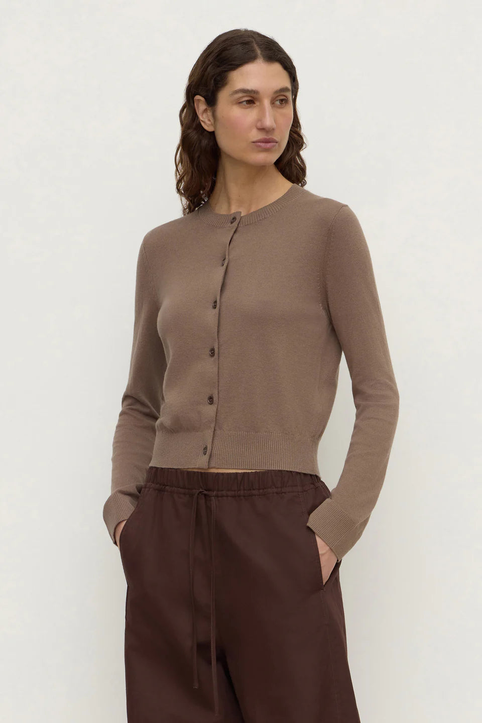 Assembly Label - Orina Cotton Cashmere Cardigan (Dark Sand) Assembly Label