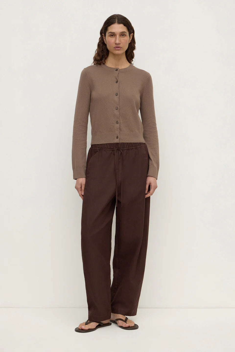Assembly Label - Orina Cotton Cashmere Cardigan (Dark Sand) Assembly Label