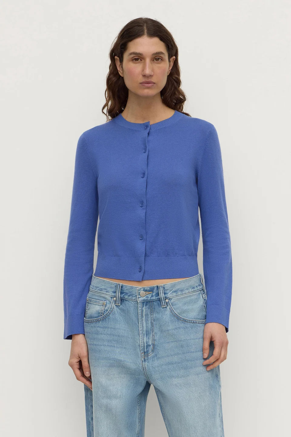 Assembly Label - Orina Cotton Cashmere Cardigan (New Blue) Assembly Label