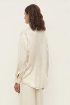 Assembly Label - Pippa Silk Long Sleeve Shirt (Cream) Assembly Label