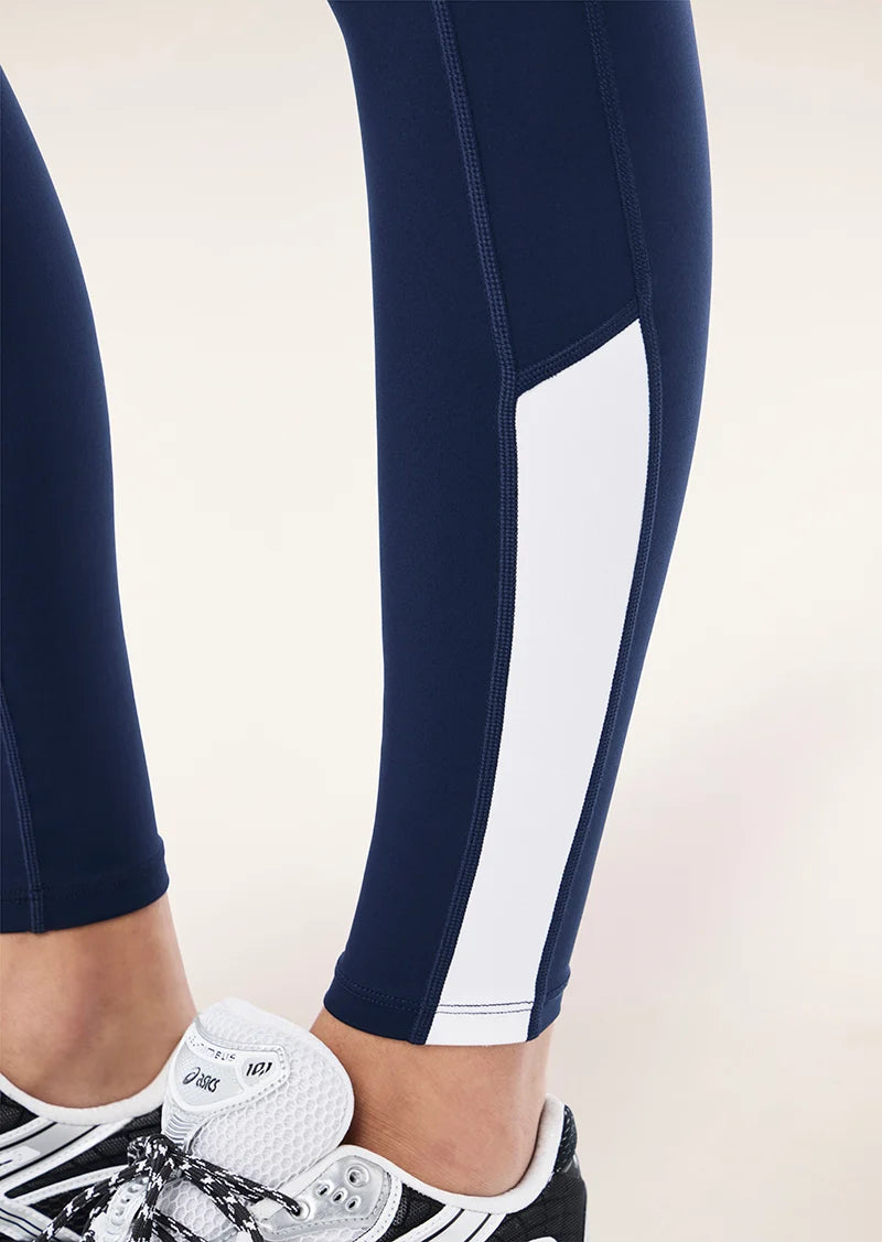 P.E Nation - Quickline Full Length Legging (Dark Navy/White) P.E Nation