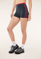 P.E Nation - Radar 3 Inch Bike Shorts (Asphalt/Strawberry) P.E Nation