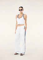 P.E Nation - Relay Spray Track Pant i(White & Dark Navy) P.E Nation