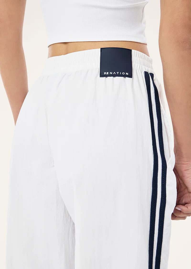 P.E Nation - Relay Spray Track Pant i(White & Dark Navy) P.E Nation