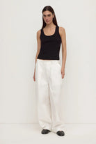 Assembly Label - Robyn Scoop Neck Rib Tank (Black) Assembly Label
