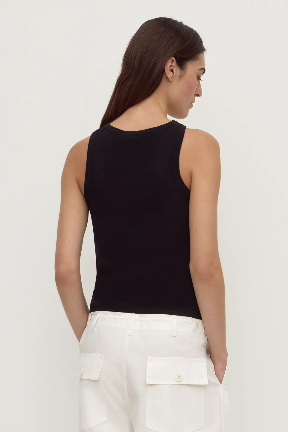 Assembly Label - Robyn Scoop Neck Rib Tank (Black) Assembly Label
