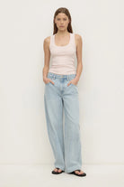 Assembly Label - Robyn Scoop Neck Rib Tank (Soft Rose) Assembly Label