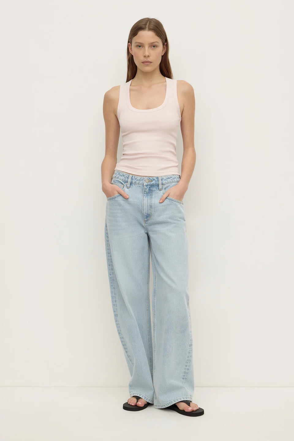 Assembly Label - Robyn Scoop Neck Rib Tank (Soft Rose) Assembly Label