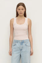 Assembly Label - Robyn Scoop Neck Rib Tank (Soft Rose) Assembly Label