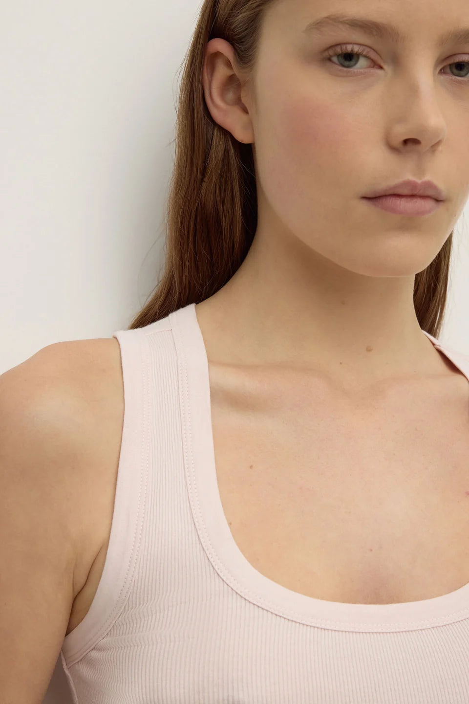 Assembly Label - Robyn Scoop Neck Rib Tank (Soft Rose) Assembly Label