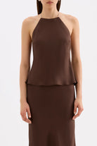 Nude Lucy - Tilly Halter Top (Chocolate) Nude Lucy