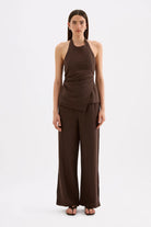 Nude Lucy - Juno Halter Top (Chocolate) Nude Lucy