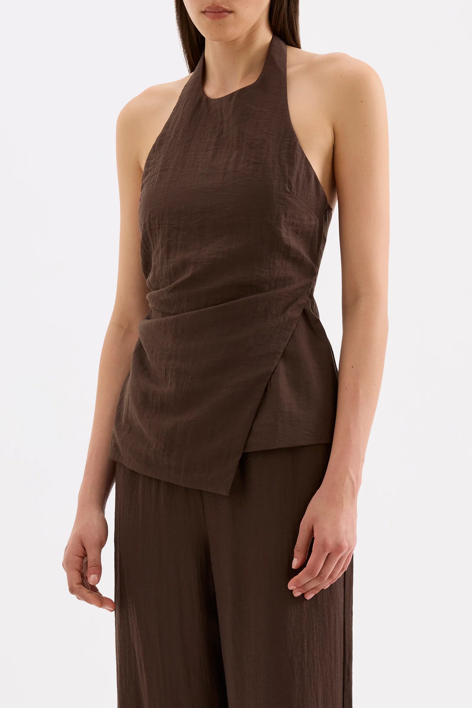 Nude Lucy - Juno Halter Top (Chocolate) Nude Lucy