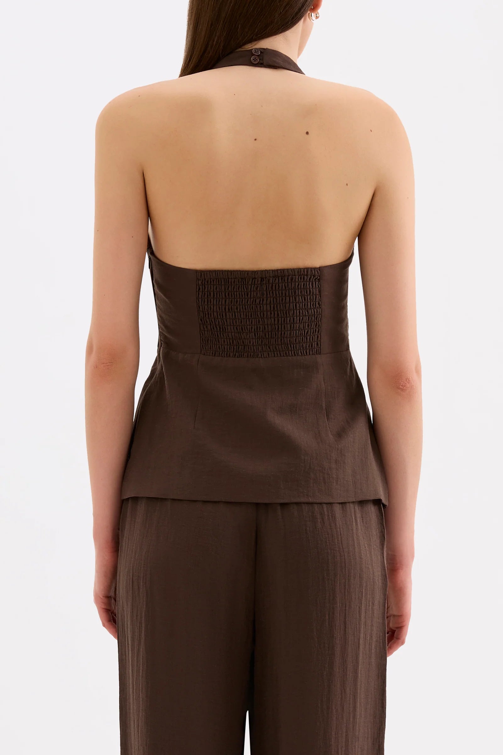 Nude Lucy - Juno Halter Top (Chocolate) Nude Lucy