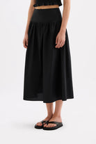 Nude Lucy - Greta Poplin Skirt (Black) Nude Lucy