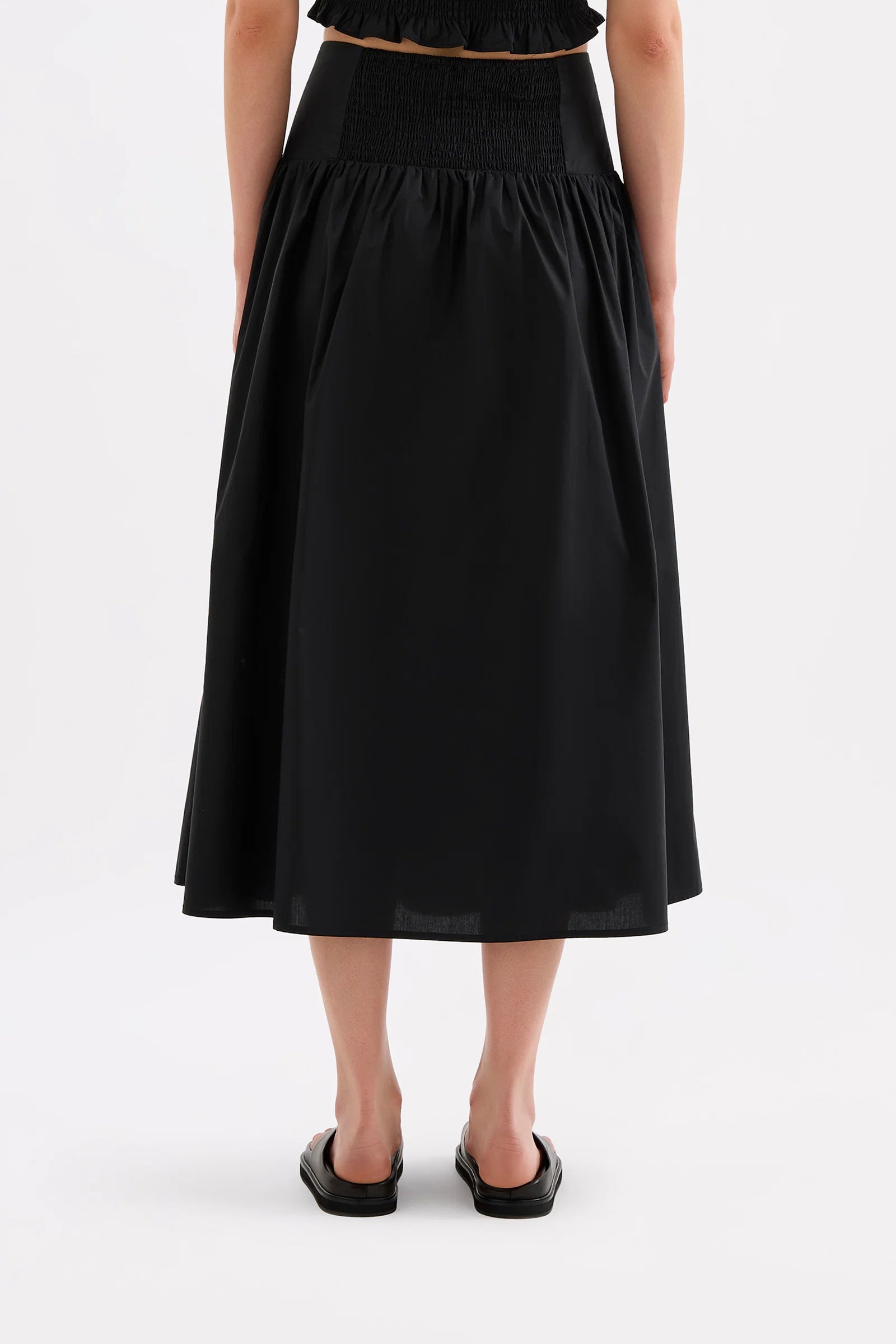 Nude Lucy - Greta Poplin Skirt (Black) Nude Lucy