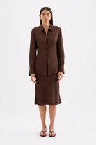 Nude Lucy - Tilly Tencel Shirt (Chocolate) Nude Lucy