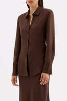 Nude Lucy - Tilly Tencel Shirt (Chocolate) Nude Lucy