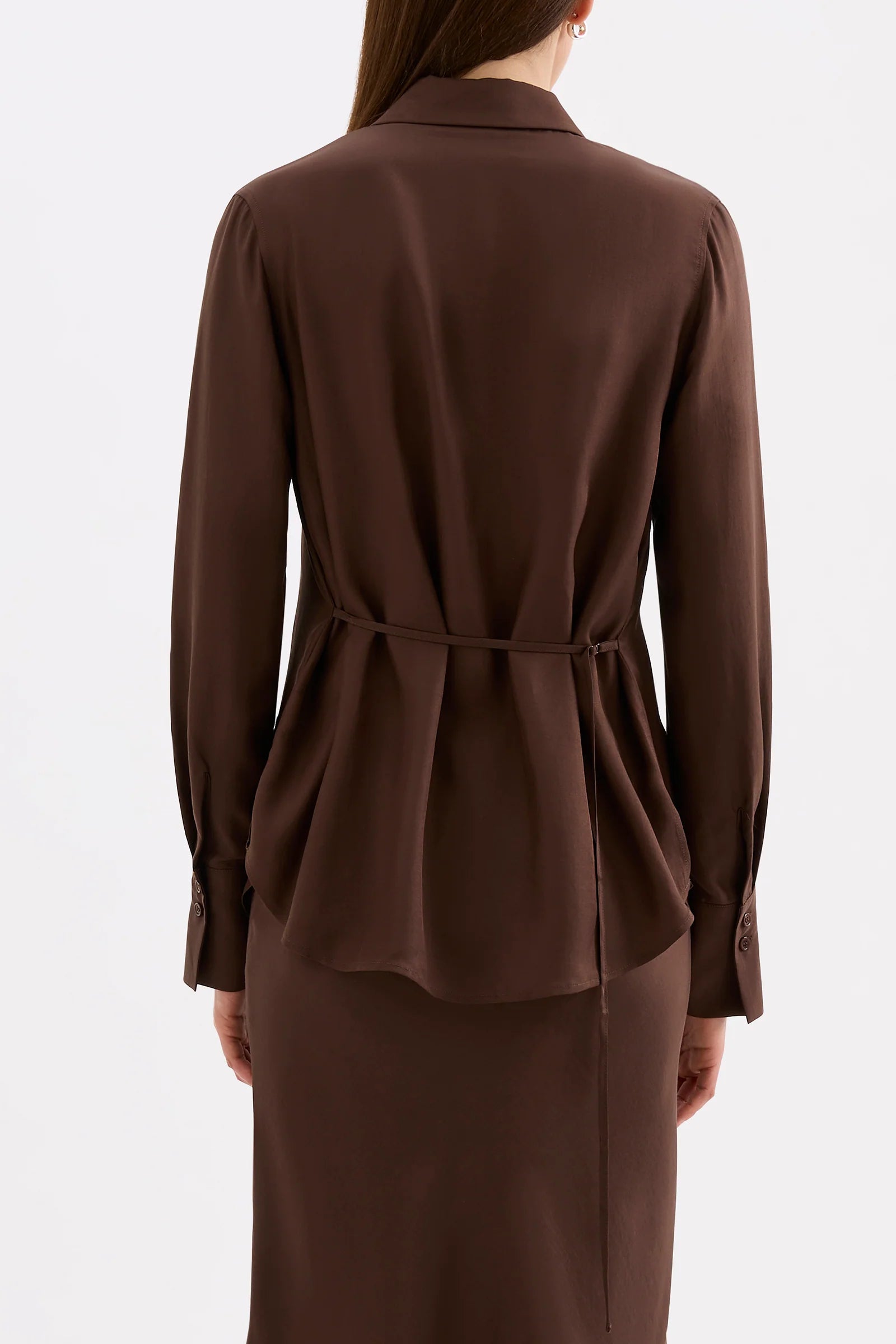 Nude Lucy - Tilly Tencel Shirt (Chocolate) Nude Lucy