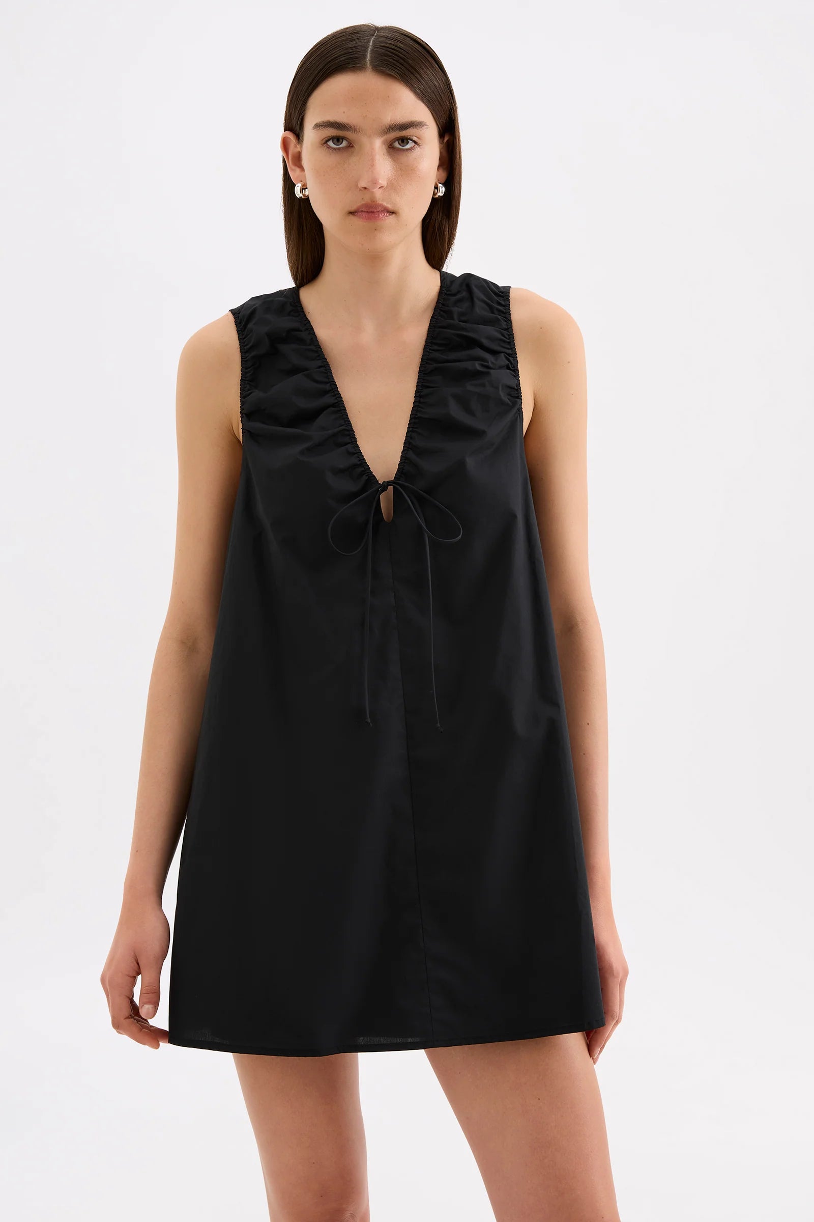 Nude Lucy - Cerie Poplin Mini Dress (Black) Nude Lucy