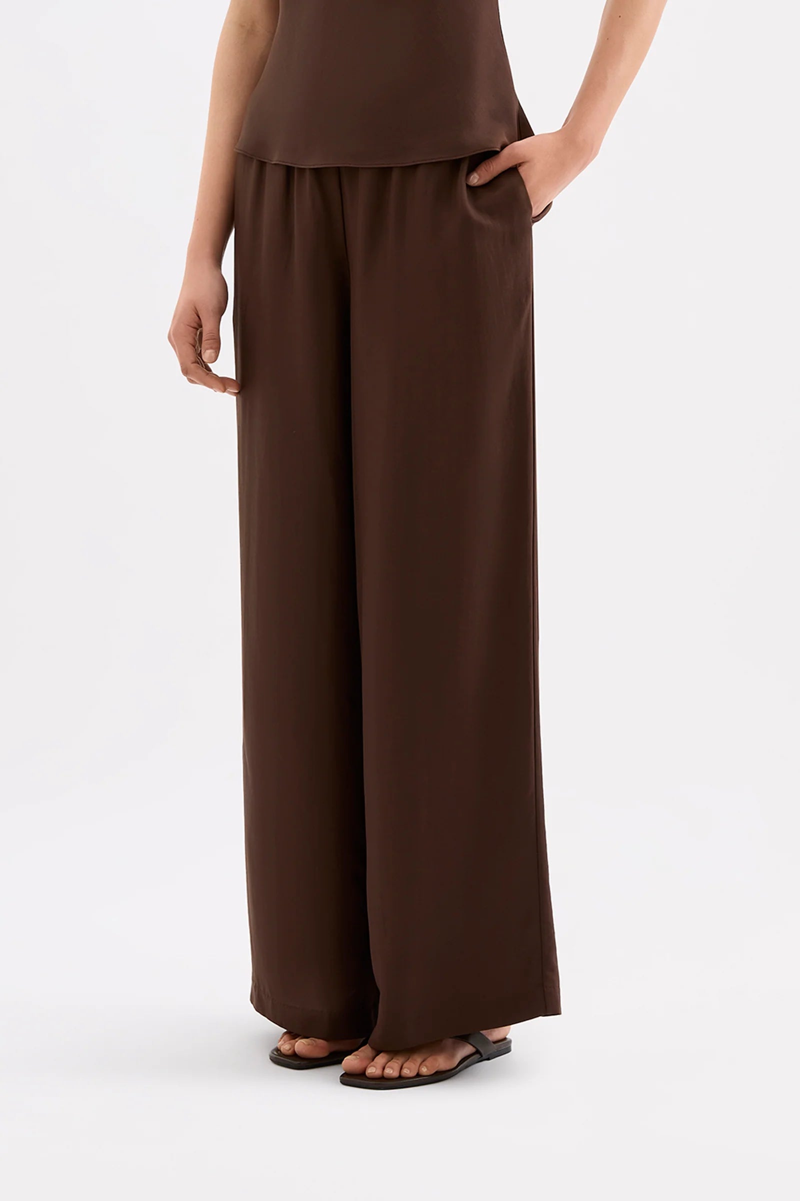 Nude Lucy - Tilly Tencel Pant (Chocolate) Nude Lucy