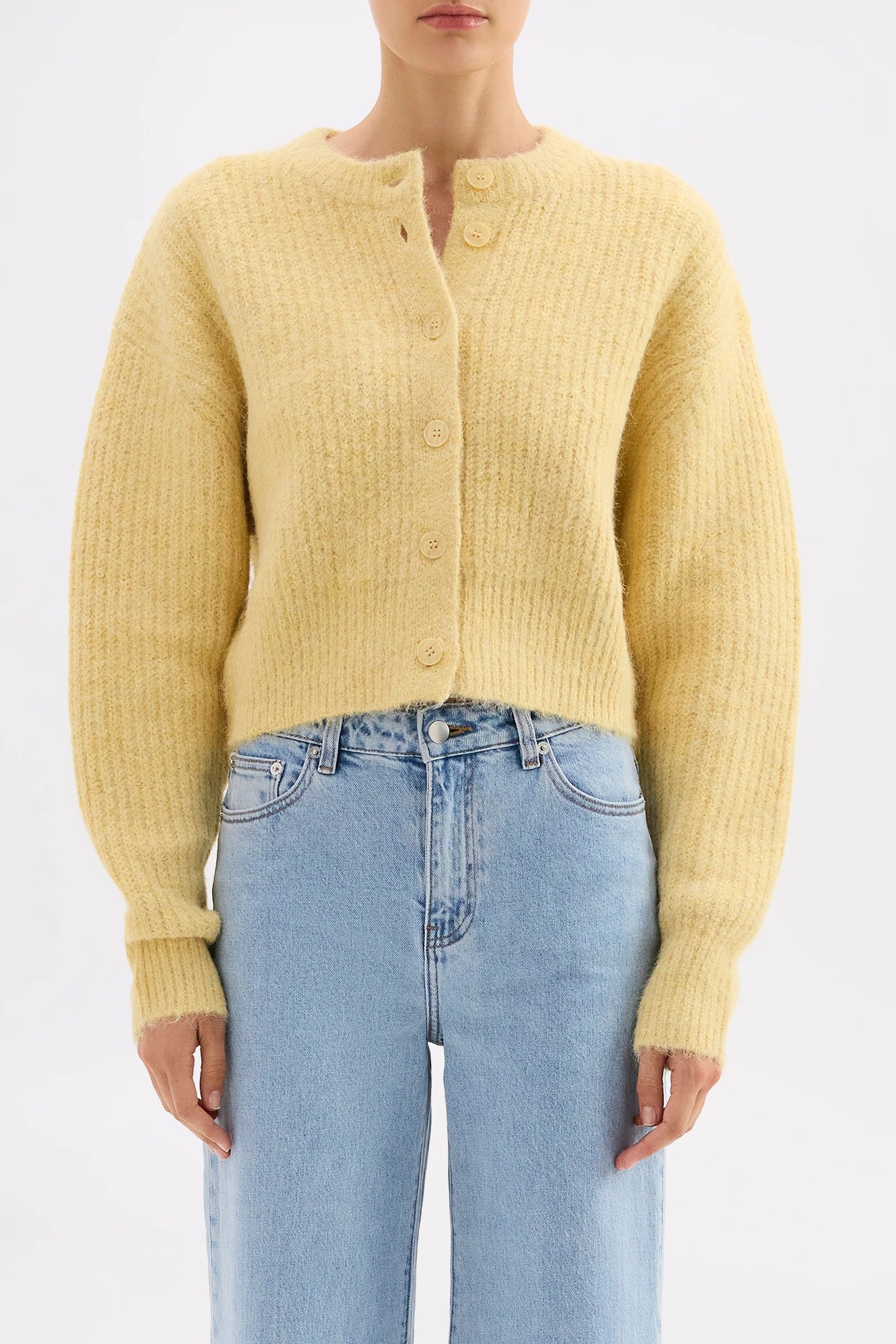 Nude Lucy - Nixon Cropped Cardigan (Butter) Nude Lucy