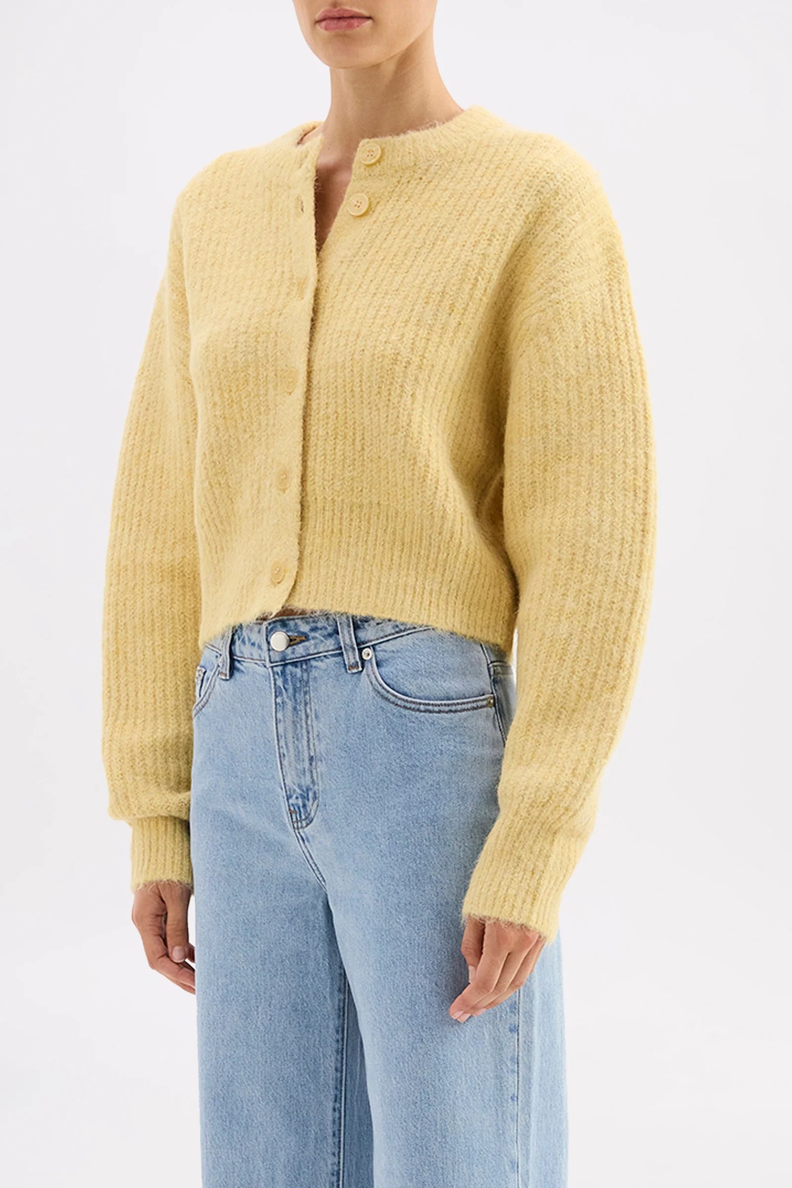 Nude Lucy - Nixon Cropped Cardigan (Butter) Nude Lucy