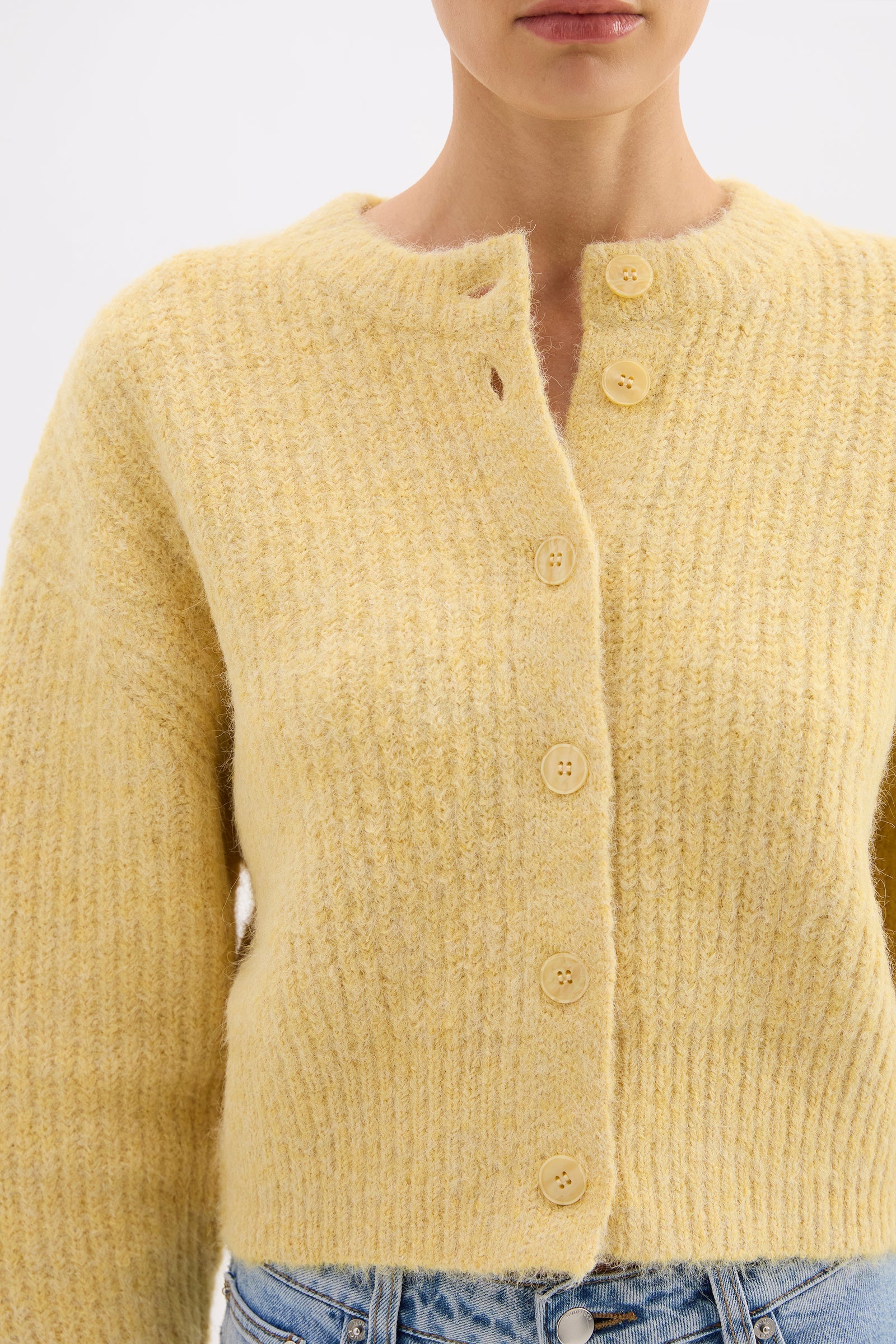 Nude Lucy - Nixon Cropped Cardigan (Butter) Nude Lucy
