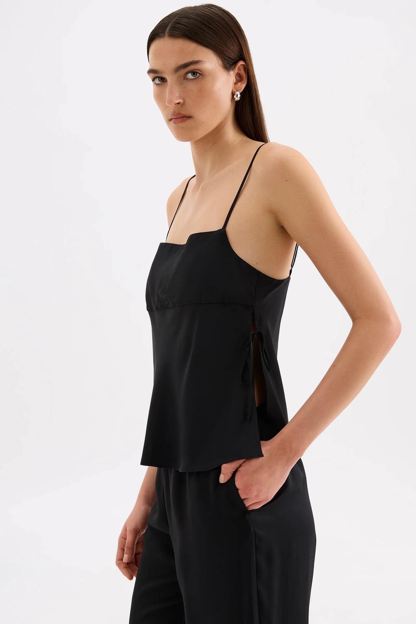 Nude Lucy - Jaslynn Tencel Top (Black) Nude Lucy
