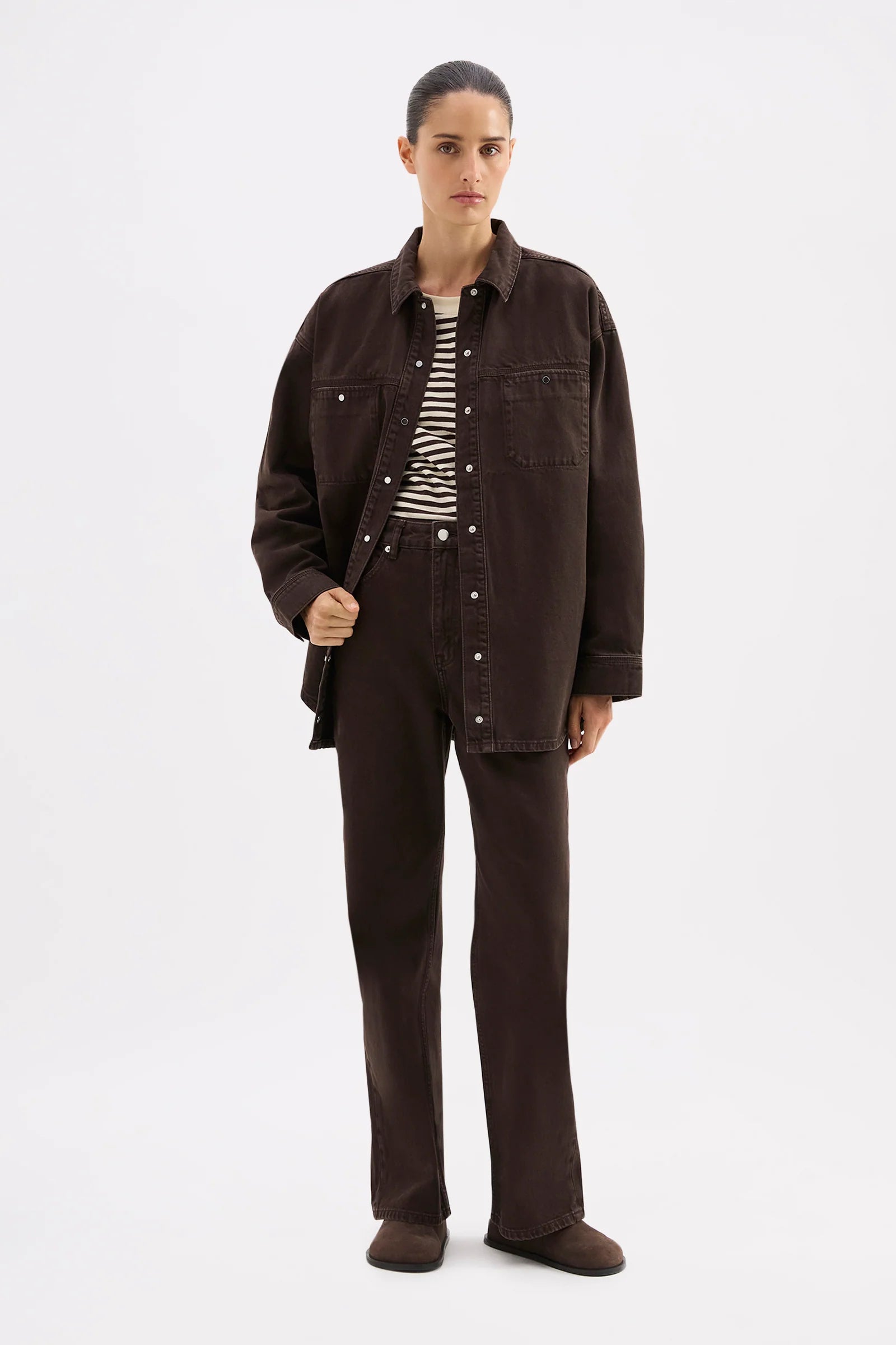 Nude lucy - Brax Denim Jacket (Espresso) Nude Lucy