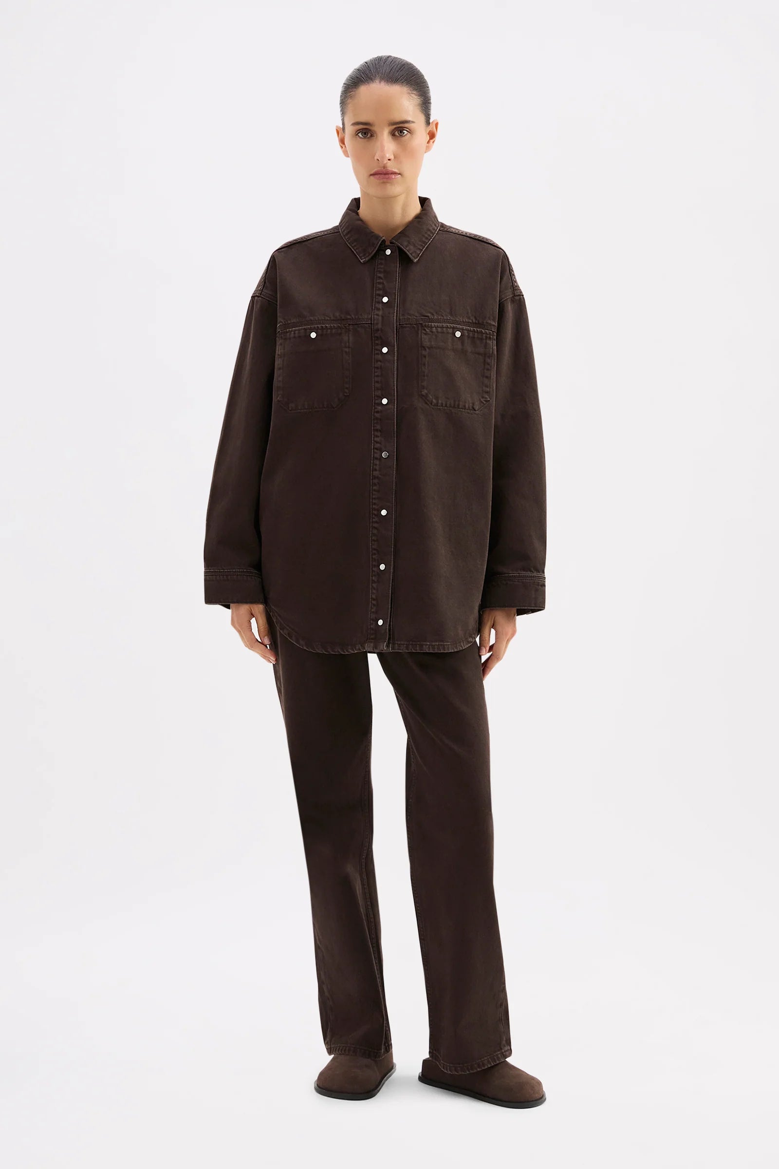 Nude lucy - Brax Denim Jacket (Espresso) Nude Lucy
