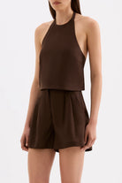 Nude Lucy - Riya Linen Top (Chcoclate) Nude Lucy