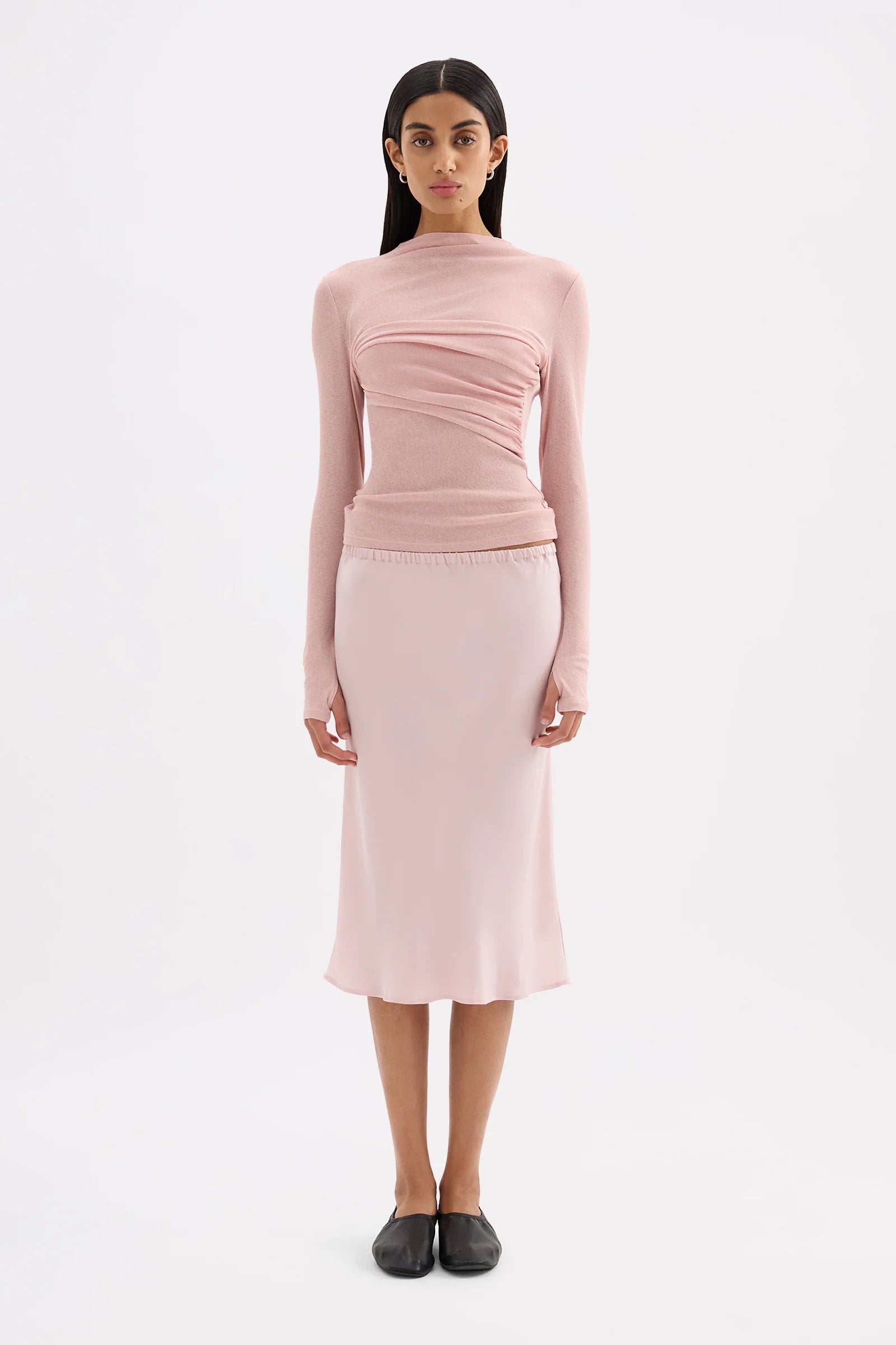 Nude Lucy - Aster LS Mesh Top (Blush) Nude Lucy