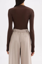 Nude Lucy - Aster LS Mesh Top (Chocolate) Nude Lucy