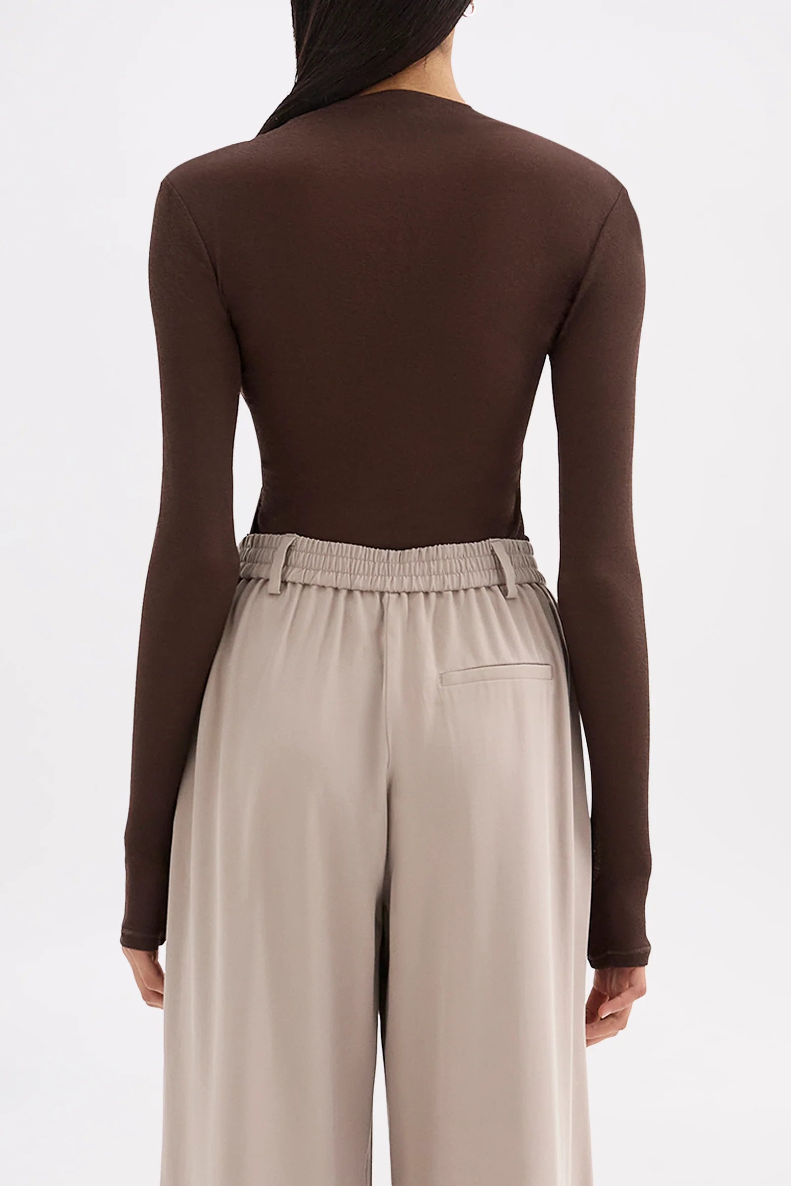 Nude Lucy - Aster LS Mesh Top (Chocolate) Nude Lucy