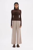 Nude Lucy - Aster LS Mesh Top (Chocolate) Nude Lucy