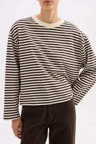 Nude Lucy - Organic Stripe LS Tee (Espresso Stripe) Nude Lucy