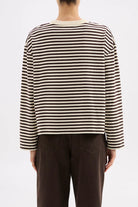Nude Lucy - Organic Stripe LS Tee (Espresso Stripe) Nude Lucy