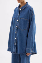 Nude Lucy - Organic Denim Oversized Shirt (Royal Blue) Nude Lucy