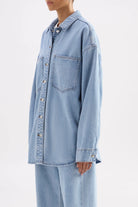 Nude Lucy - Organic Denim Oversized Shirt (Soft Blue) Nude Lucy