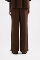 Nude Lucy - Lounge Linen Crop Pant (Chocolate) Nude Lucy