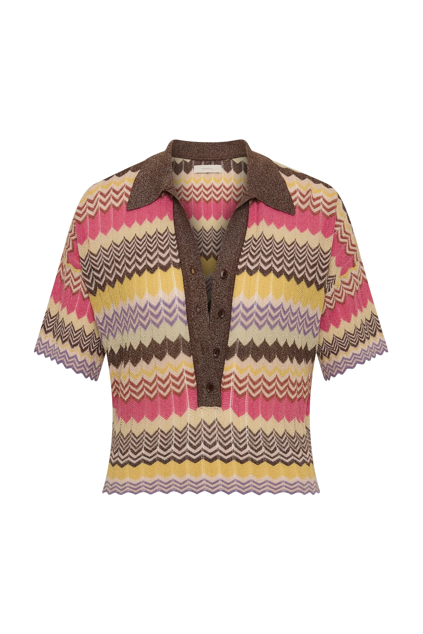 Faithfull The Brand - Raya Polo Top (Perla Stripe) Faithfull The Brand