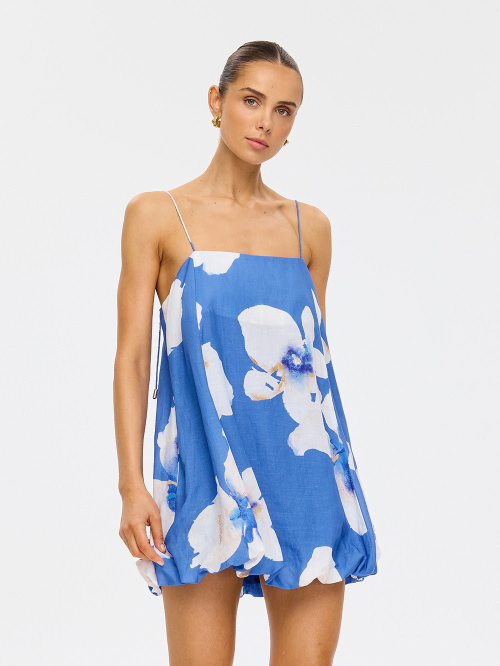 (Pre-Order) Kivari - Rowena Bubble Mini Dress (Blue) Kivari