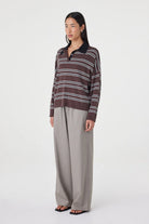 Arcaa - Rayne Knit Jersey (Espresso, Black & Cream Stripe) Arcaa