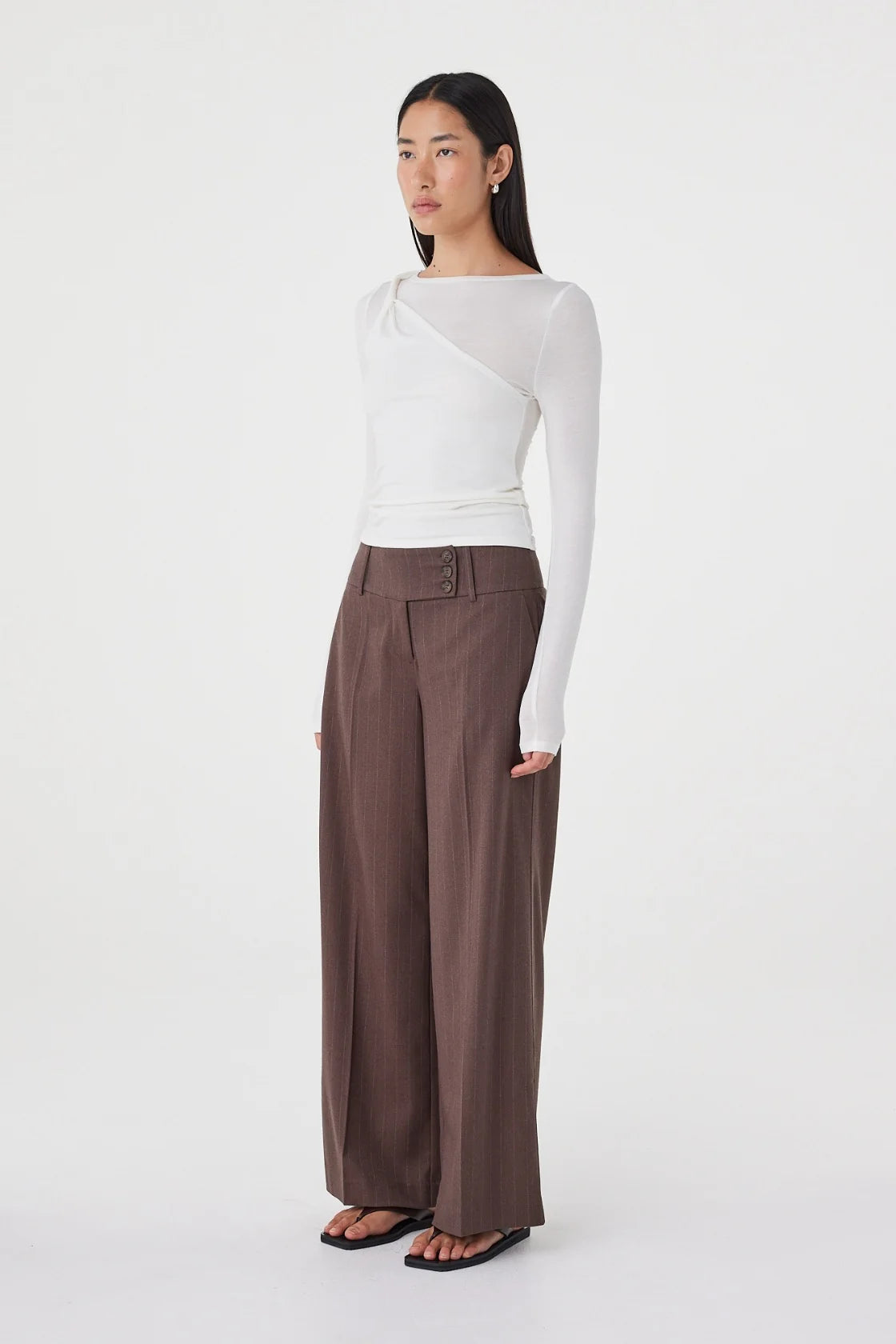 Arcaa - Mabel LS Twist Top (Cream) Arcaa