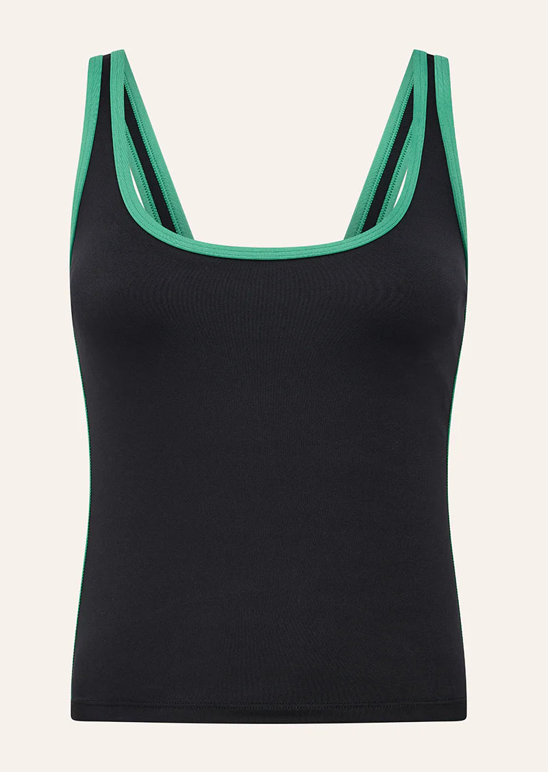 P.E Nation - Solis Scoop Tank (Black/Amazon) P.E Nation