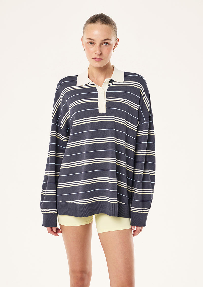 P.E Nation - Strata Rugby Knit (Marine Blue Stripe) P.E Nation