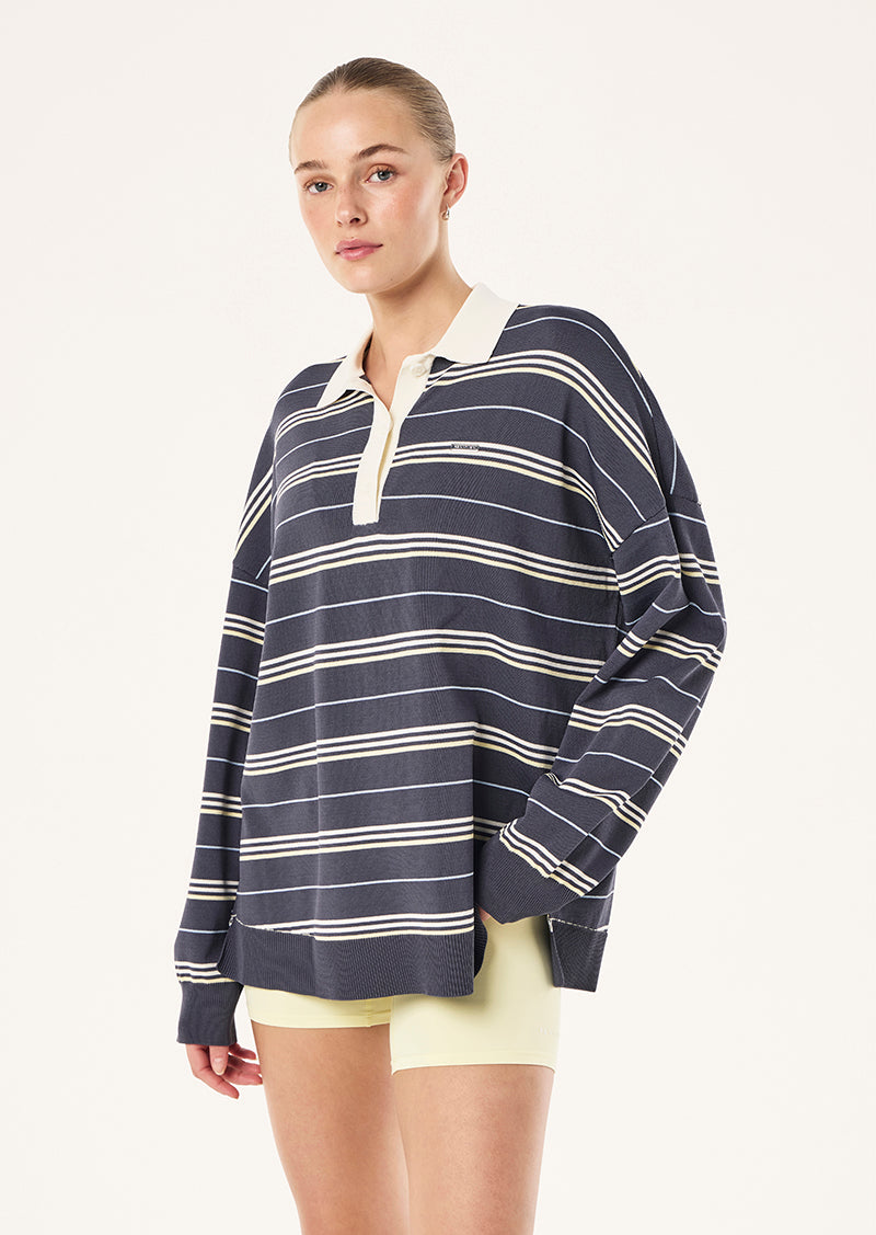 P.E Nation - Strata Rugby Knit (Marine Blue Stripe) P.E Nation