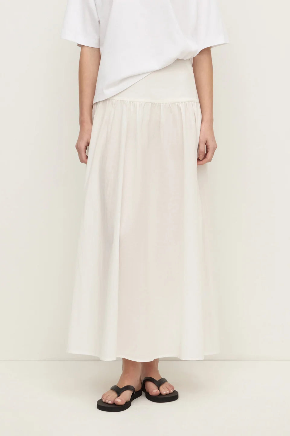 Assembly Label - Sarah Cotton Maxi Skirt (White) Assembly Label